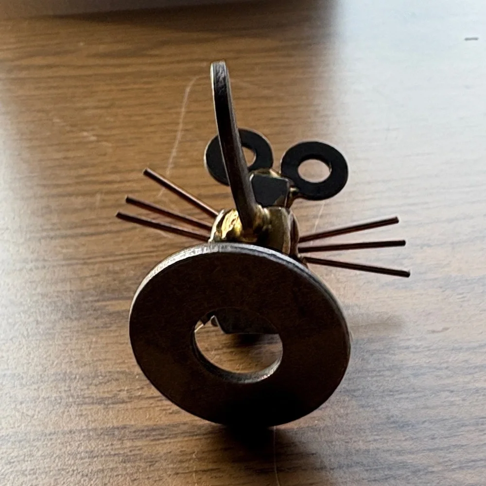 Unique Metal Mouse Figurine